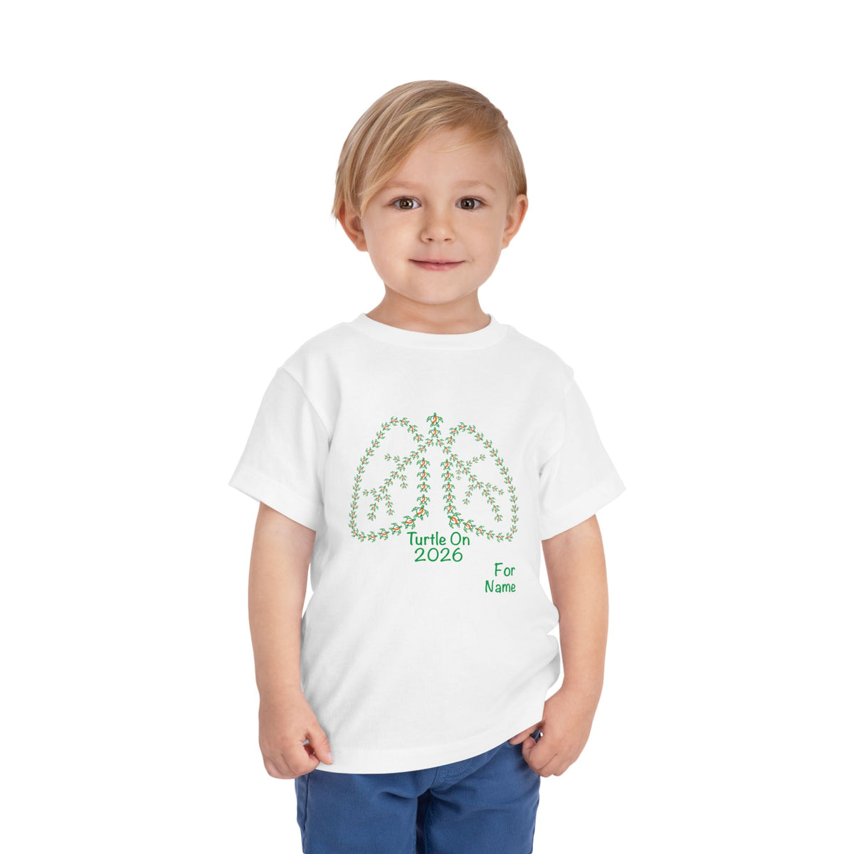 Personalized Toddler Tee - 2026 Limited Edition - Blue Orange Ribbon