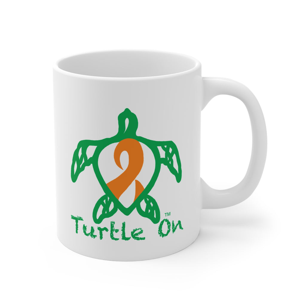 Mug -Turtle On - Orange Ribbon - 11oz