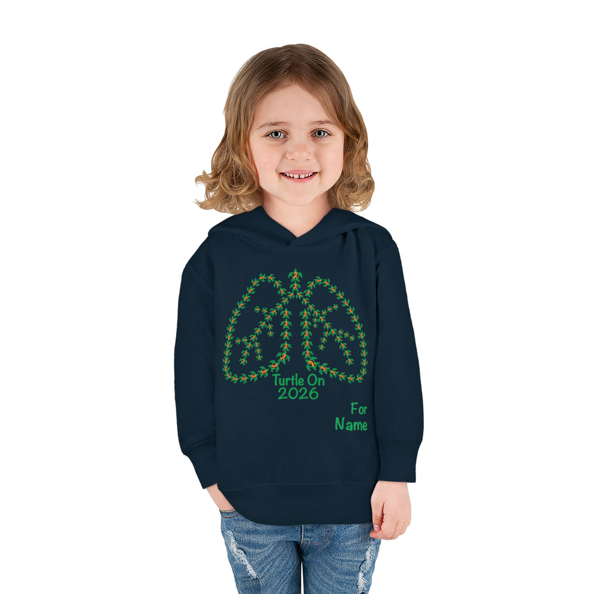 Personalized Toddler Hoodie - 2026 Limited Edition - Orange Ribbon