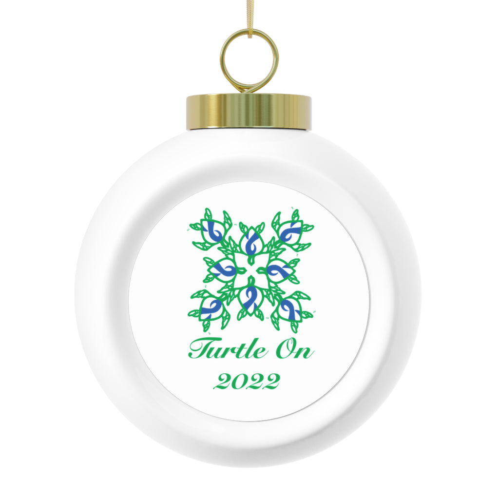 2022 Limited Edition - Christmas Ornament – Blue Ribbon - Poinsettia & Candle Holiday Ball