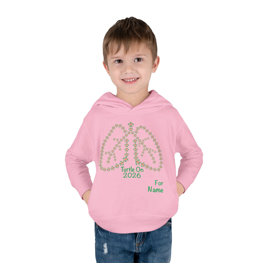 Personalized Toddler Hoodie - 2026 Limited Edition - Blue Orange Ribbon