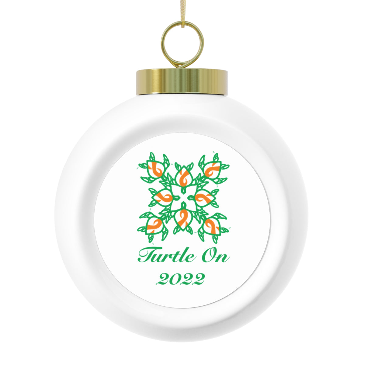 2022 Limited Edition - Christmas Ornament – Orange Ribbon - Holiday Ball