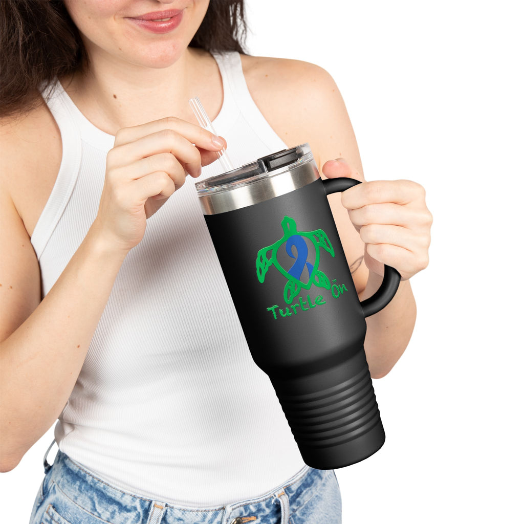 Travel Mug - Turtle On - Blue Ribbon - 40oz Insulated