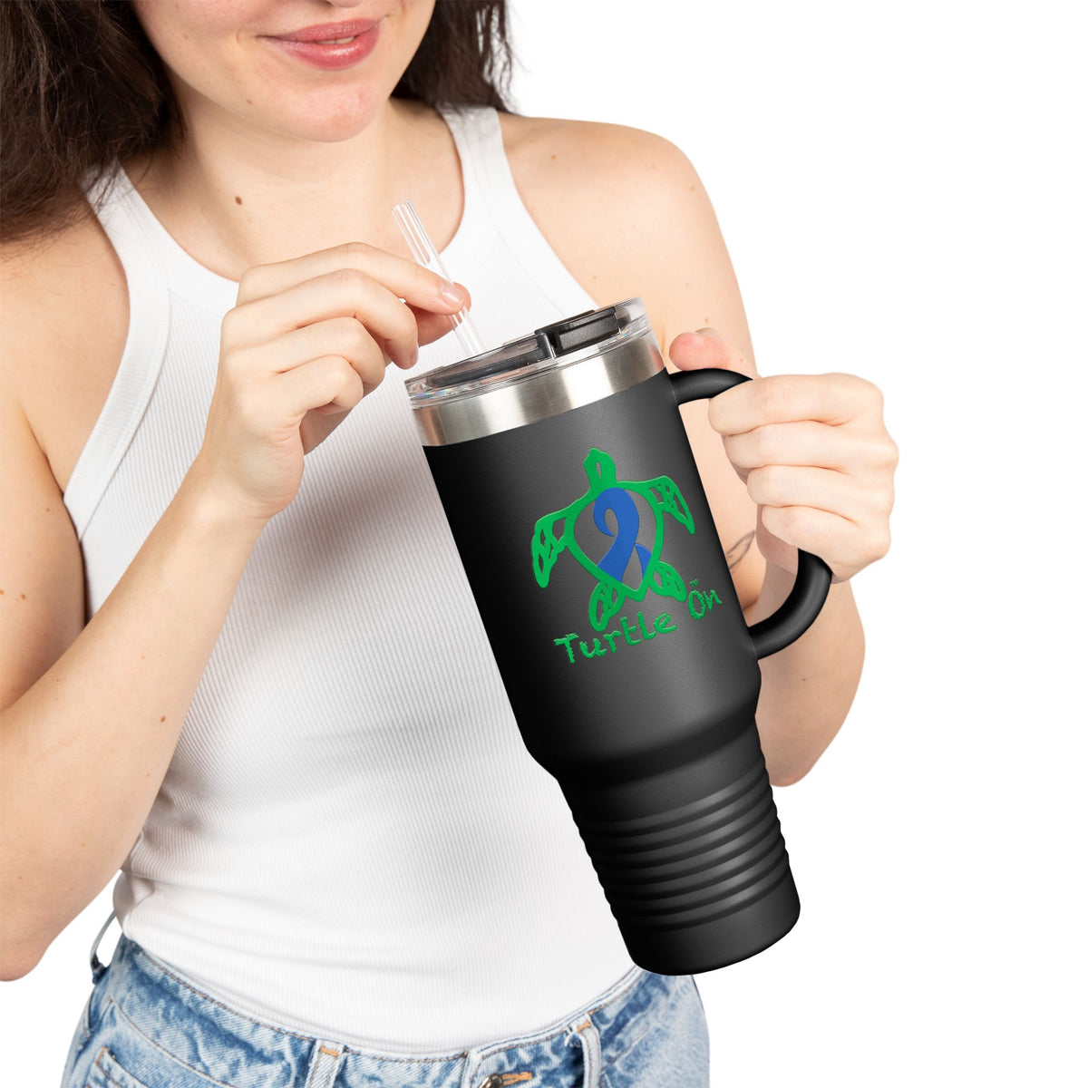 Travel Mug - Turtle On - Blue Ribbon - 40oz Insulated