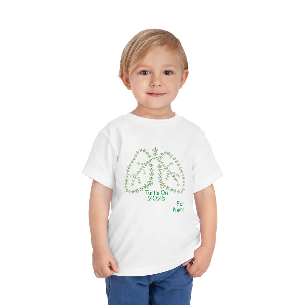 Personalized Toddler Tee - 2026 Limited Edition - Blue Orange Ribbon
