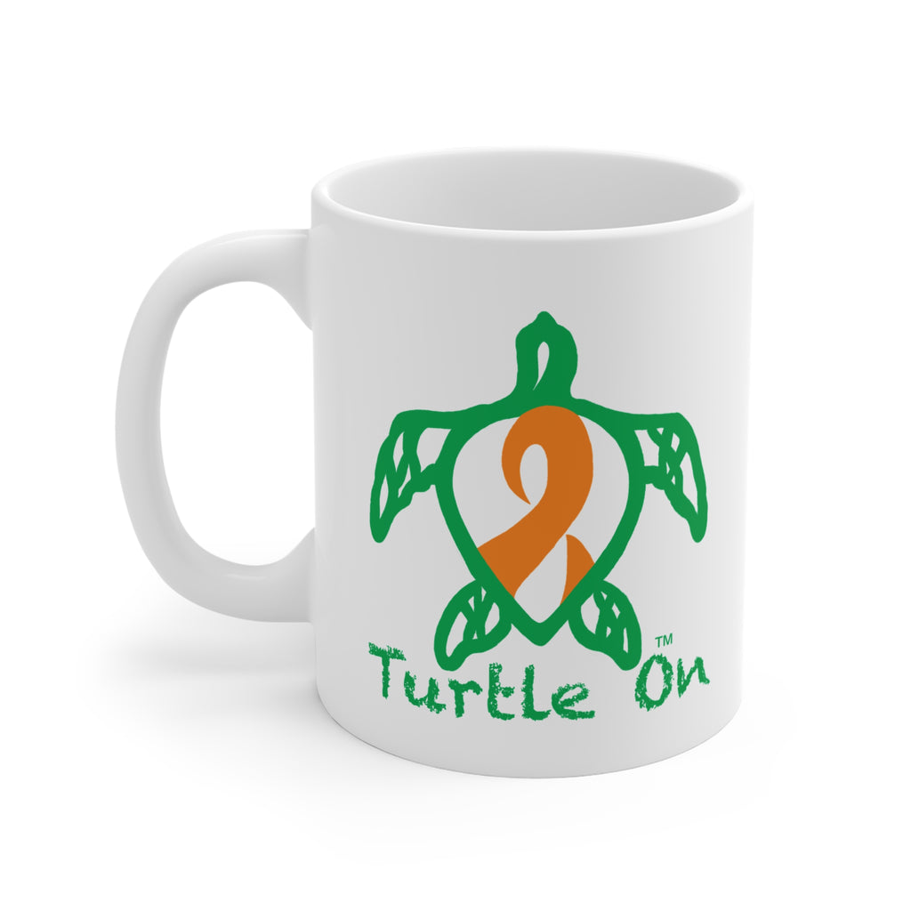Mug -Turtle On - Orange Ribbon - 11oz
