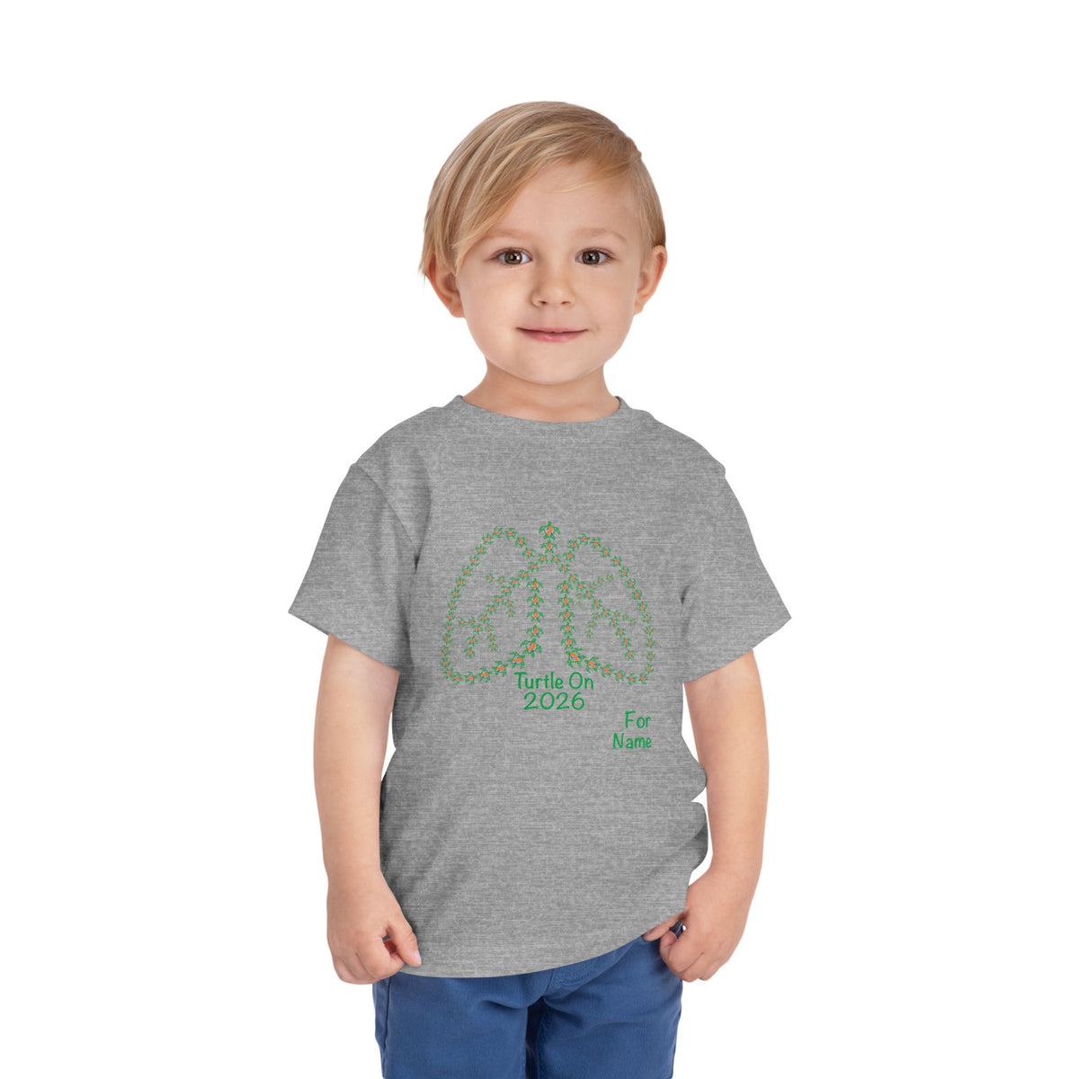 Personalized Toddler Tee - 2026 Limited Edition - Blue Orange Ribbon