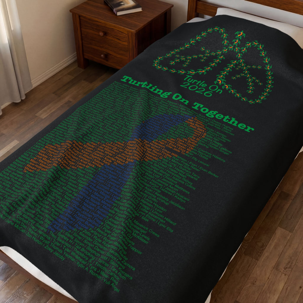 Plush Blanket - 2026 Limited Edition - Blue Orange Ribbon