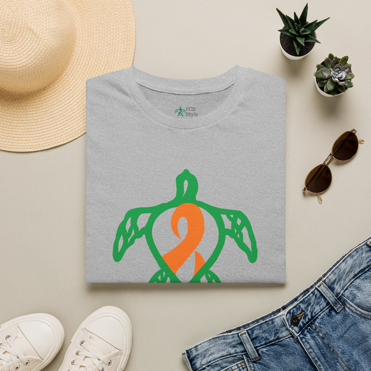 Unisex - Turtle On - Orange - Softstyle T-Shirt