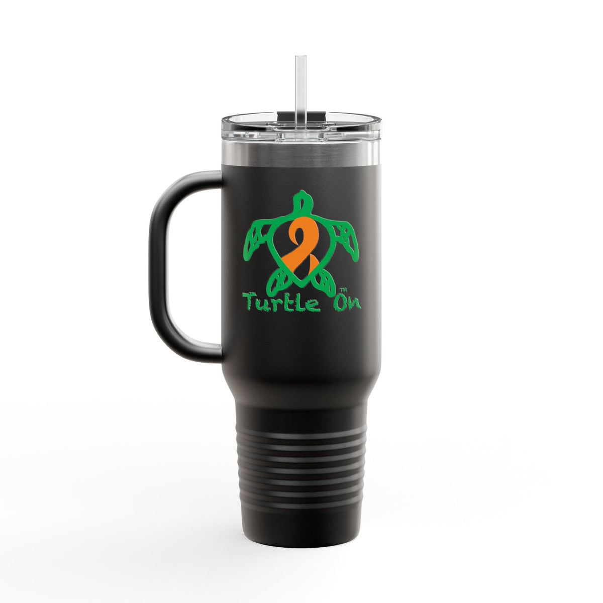 Travel Mug - Turtle On - Orange Ribbon - 40oz Insulated