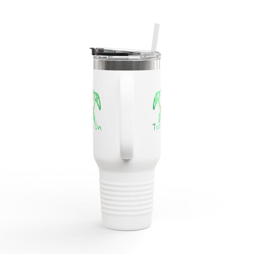 Travel Mug - Turtle On - Orange Ribbon - 40oz Insulated