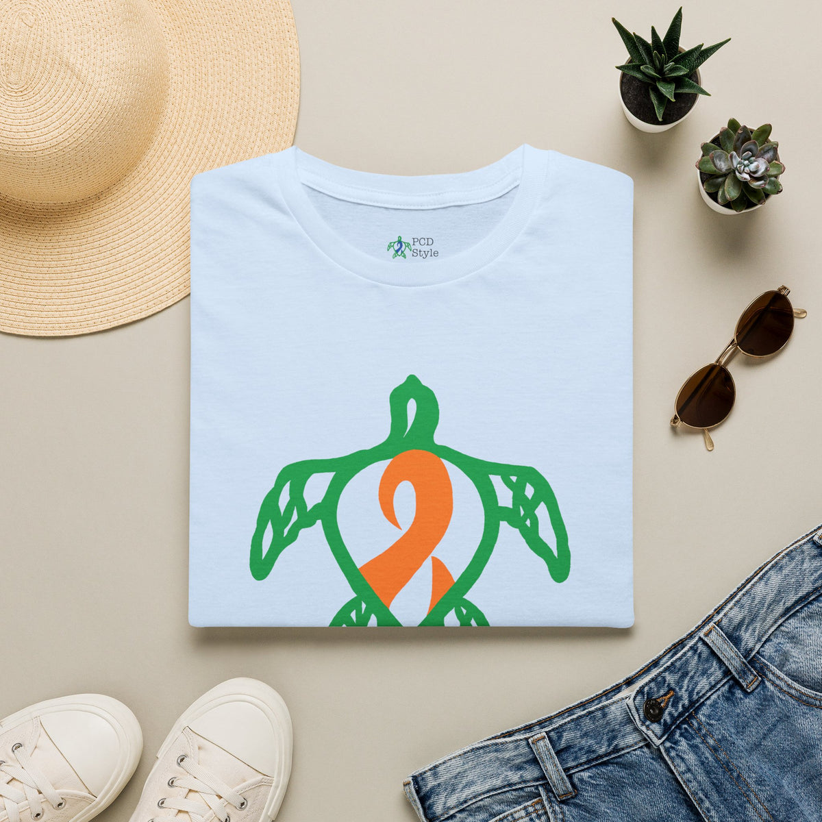 Unisex - Turtle On - Orange - Softstyle T-Shirt