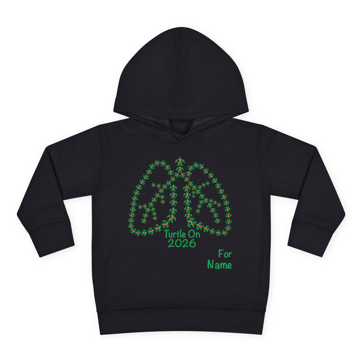 Personalized Toddler Hoodie - 2026 Limited Edition - Blue Orange Ribbon