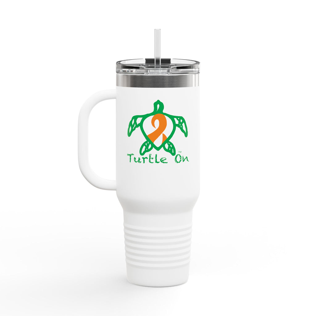 Travel Mug - Turtle On - Orange Ribbon - 40oz Insulated