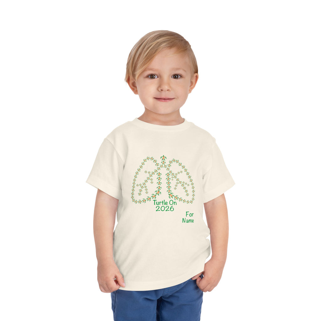 Personalized Toddler Tee - 2026 Limited Edition - Blue Orange Ribbon