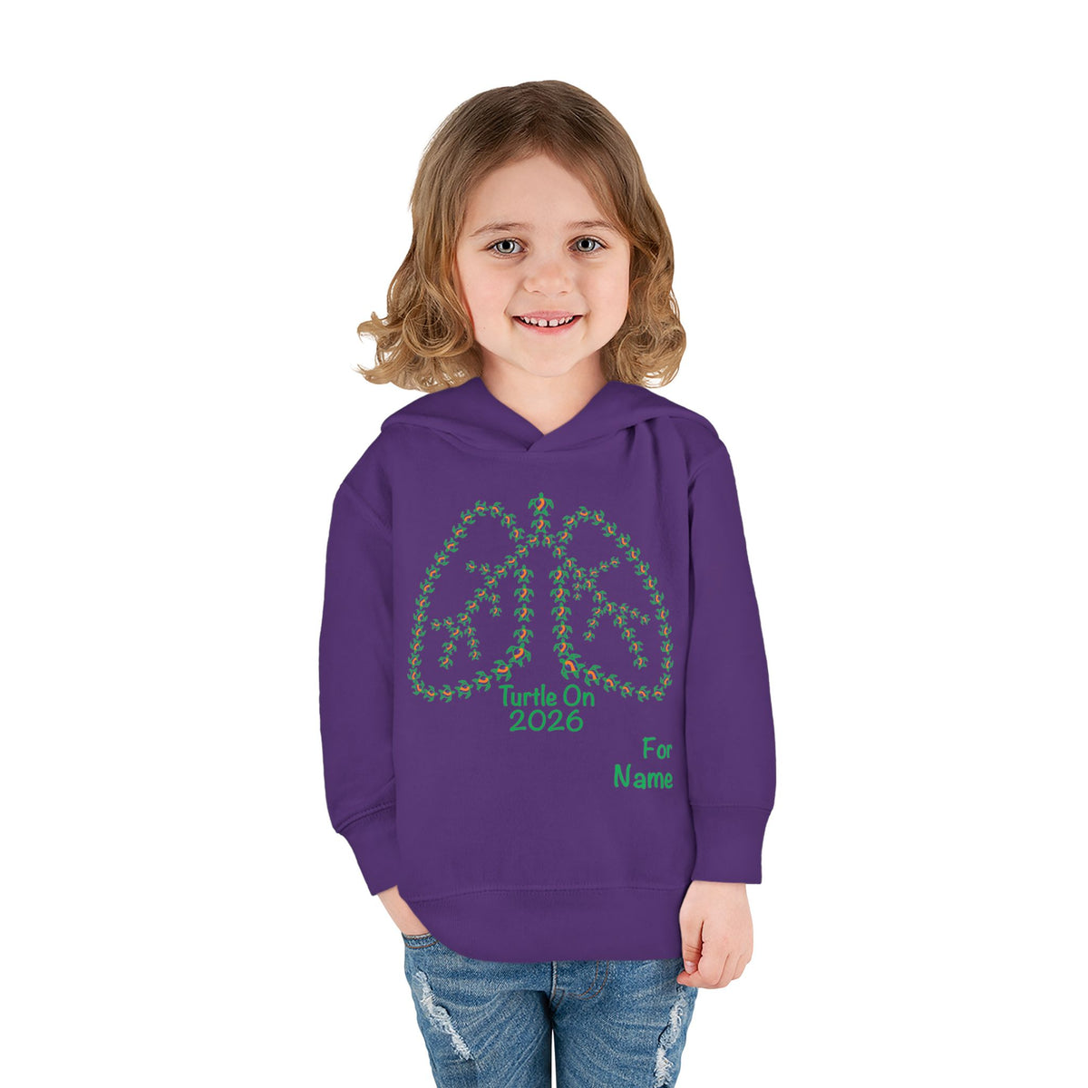 Personalized Toddler Hoodie - 2026 Limited Edition - Blue Orange Ribbon