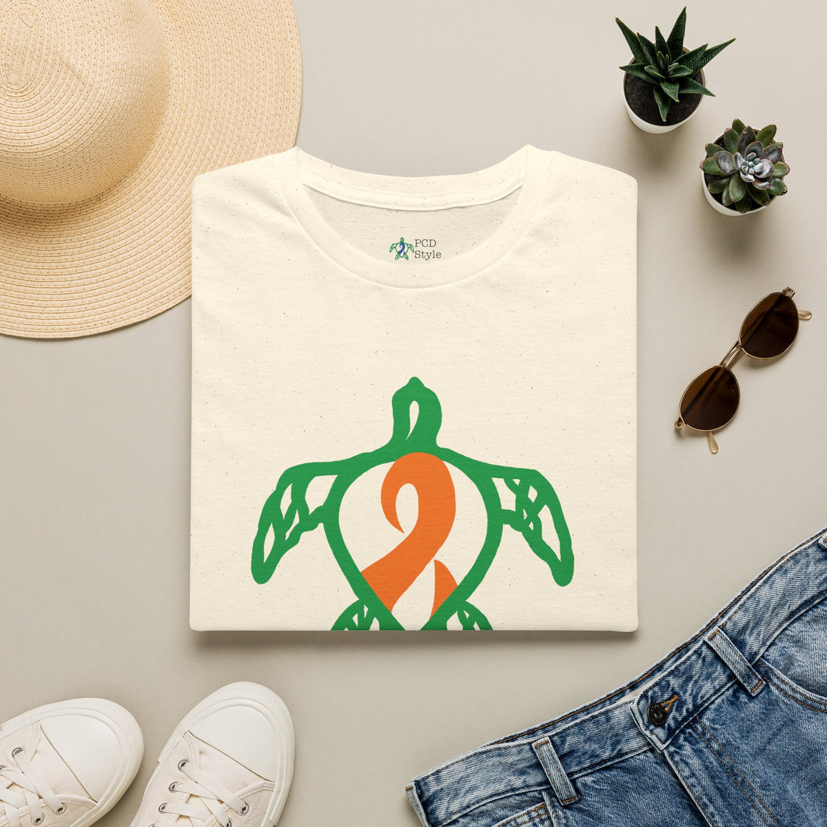 Unisex - Turtle On - Orange - Softstyle T-Shirt