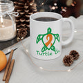 Mug -Turtle On - 1 Orange and 1 Blue Ribbon - 11oz