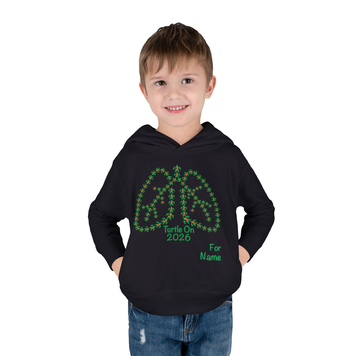 Personalized Toddler Hoodie - 2026 Limited Edition - Orange Ribbon