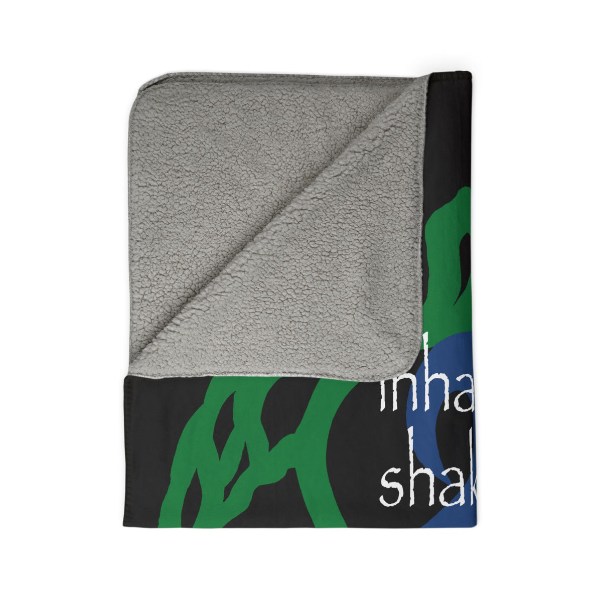Sea Turtle Sherpa Blanket — “inhale. shake. cough. repeat.” Cozy Ocean Throw for Beach Lovers