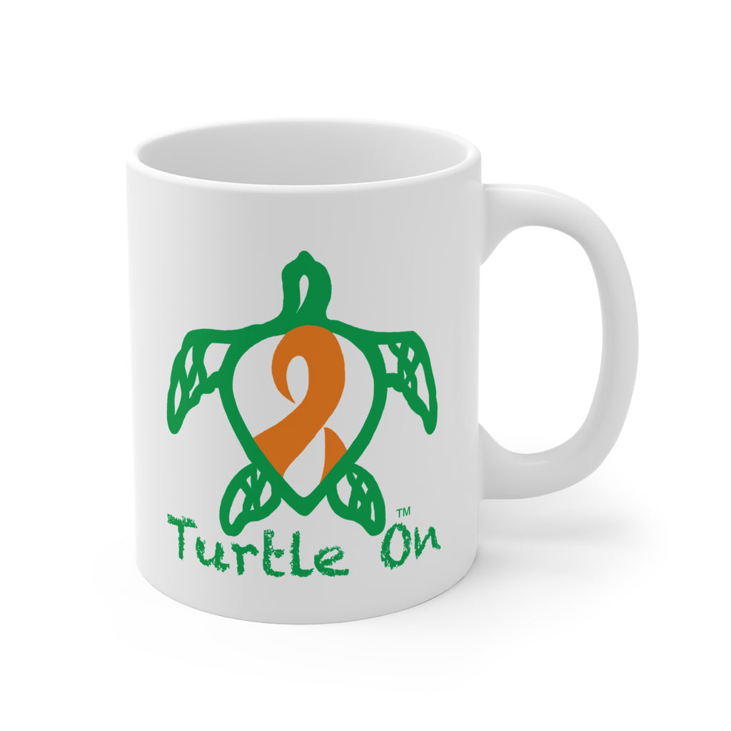 Mug -Turtle On - 1 Orange and 1 Blue Ribbon - 11oz
