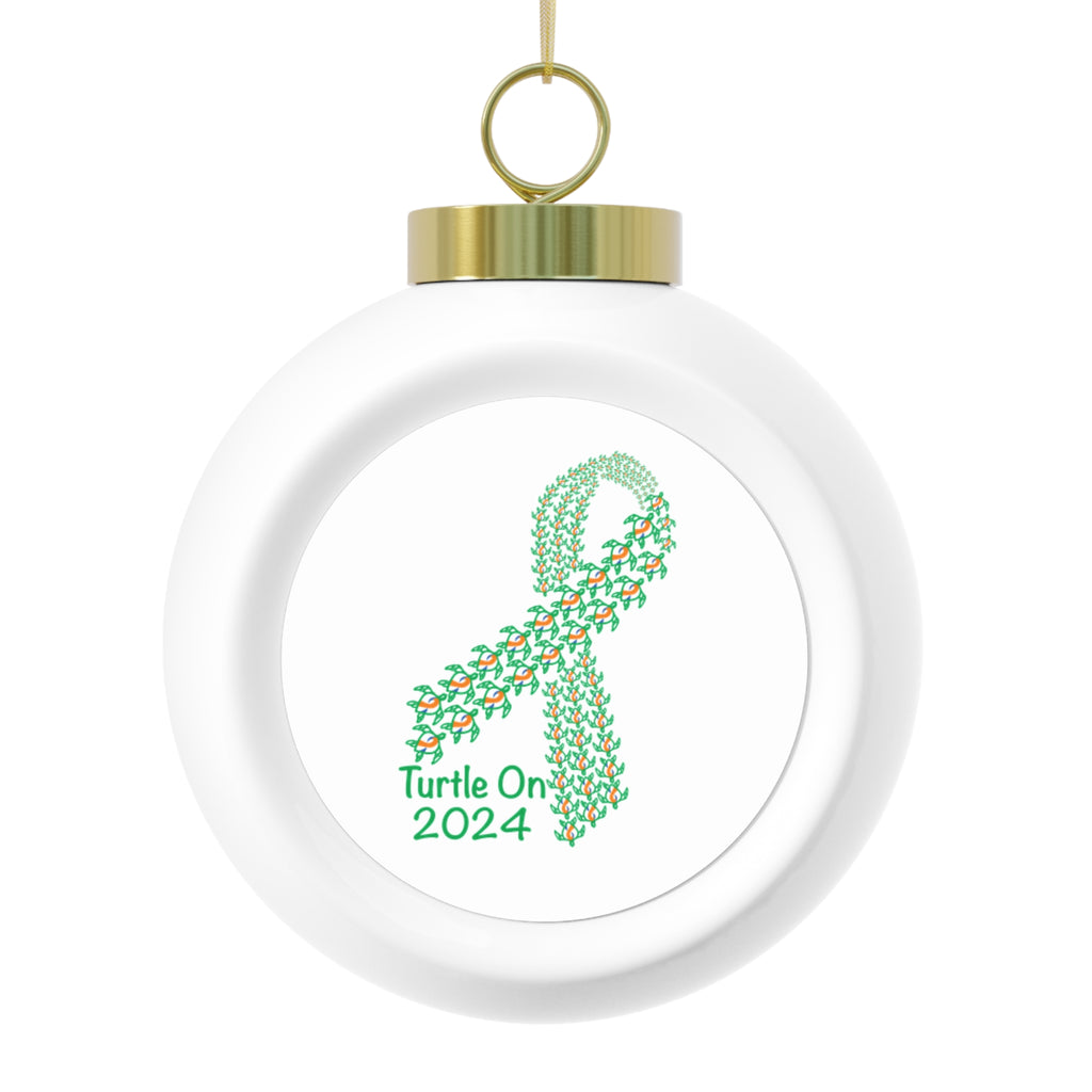 2024 Limited Edition - Christmas Ornament – Blue Orange Ribbon - Poinsettia & Candle Holiday Ball