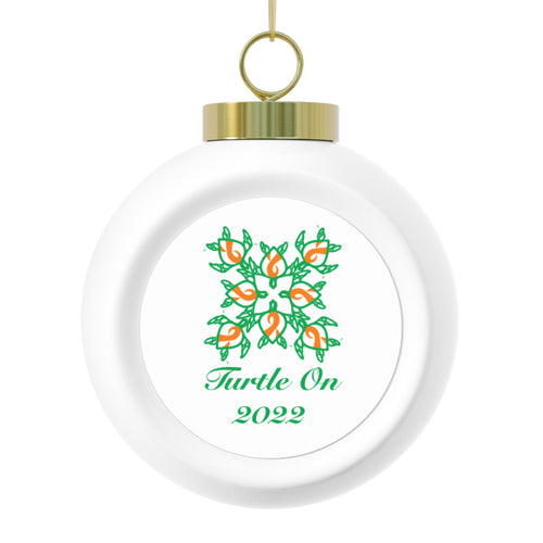 2022 Limited Edition - Christmas Ornament – Orange Ribbon - Holiday Ball