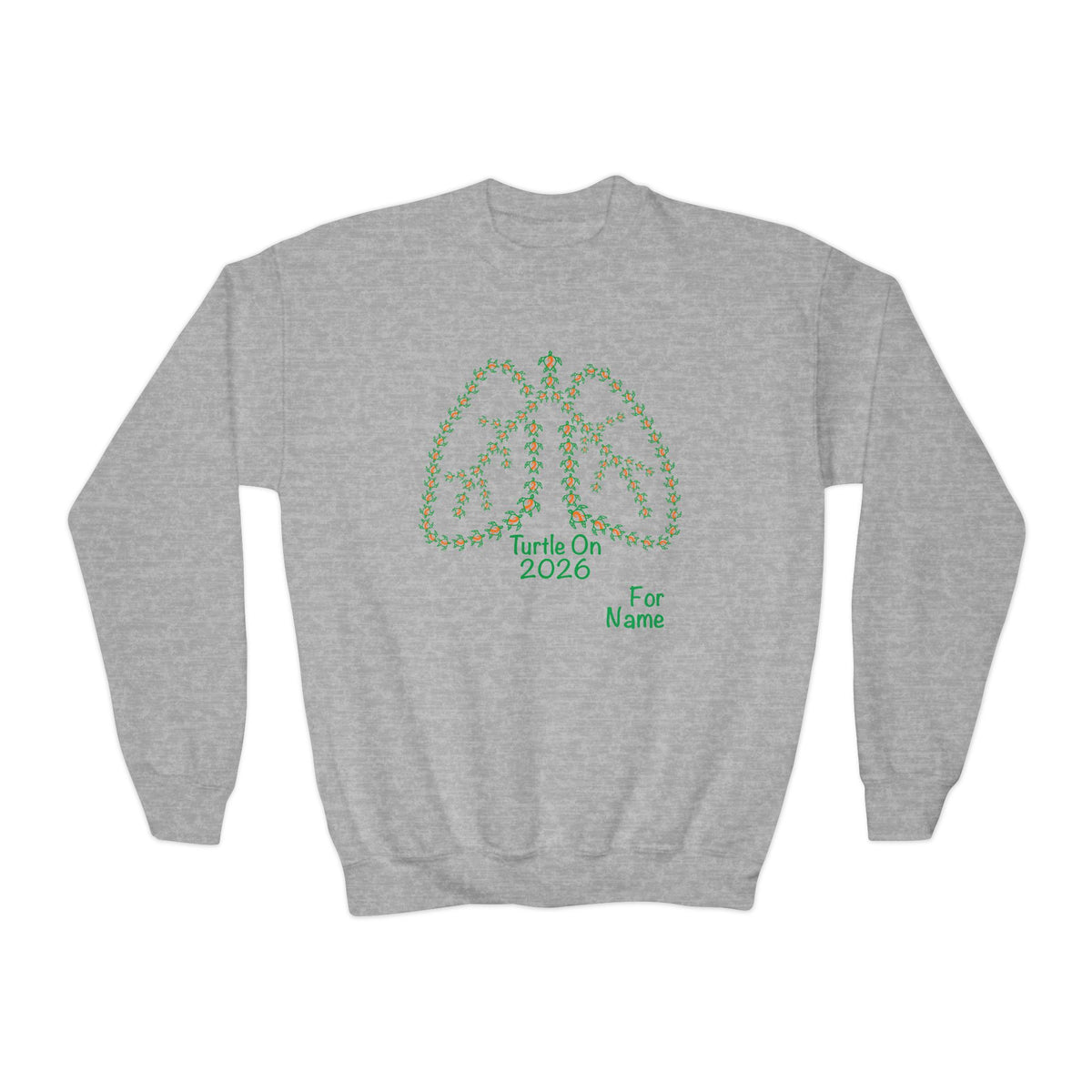 Personalized Youth Sweatshirt - 2026 Limited Edition - Orange - Crewneck