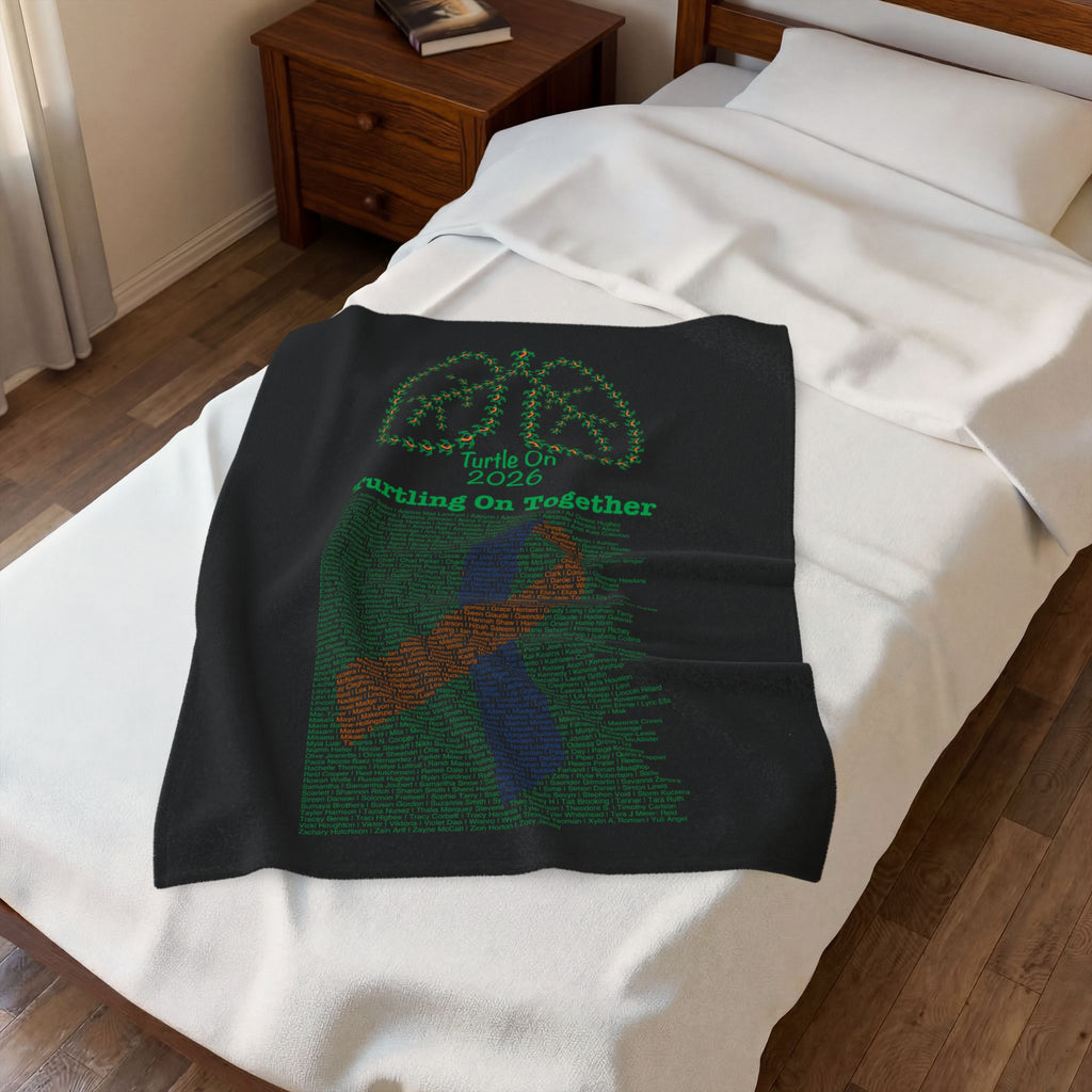 Plush Blanket - 2026 Limited Edition - Blue Orange Ribbon