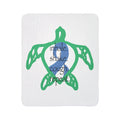 Sea Turtle Sherpa Blanket — “inhale. shake. cough. repeat.” Cozy Ocean Throw for Beach Lovers