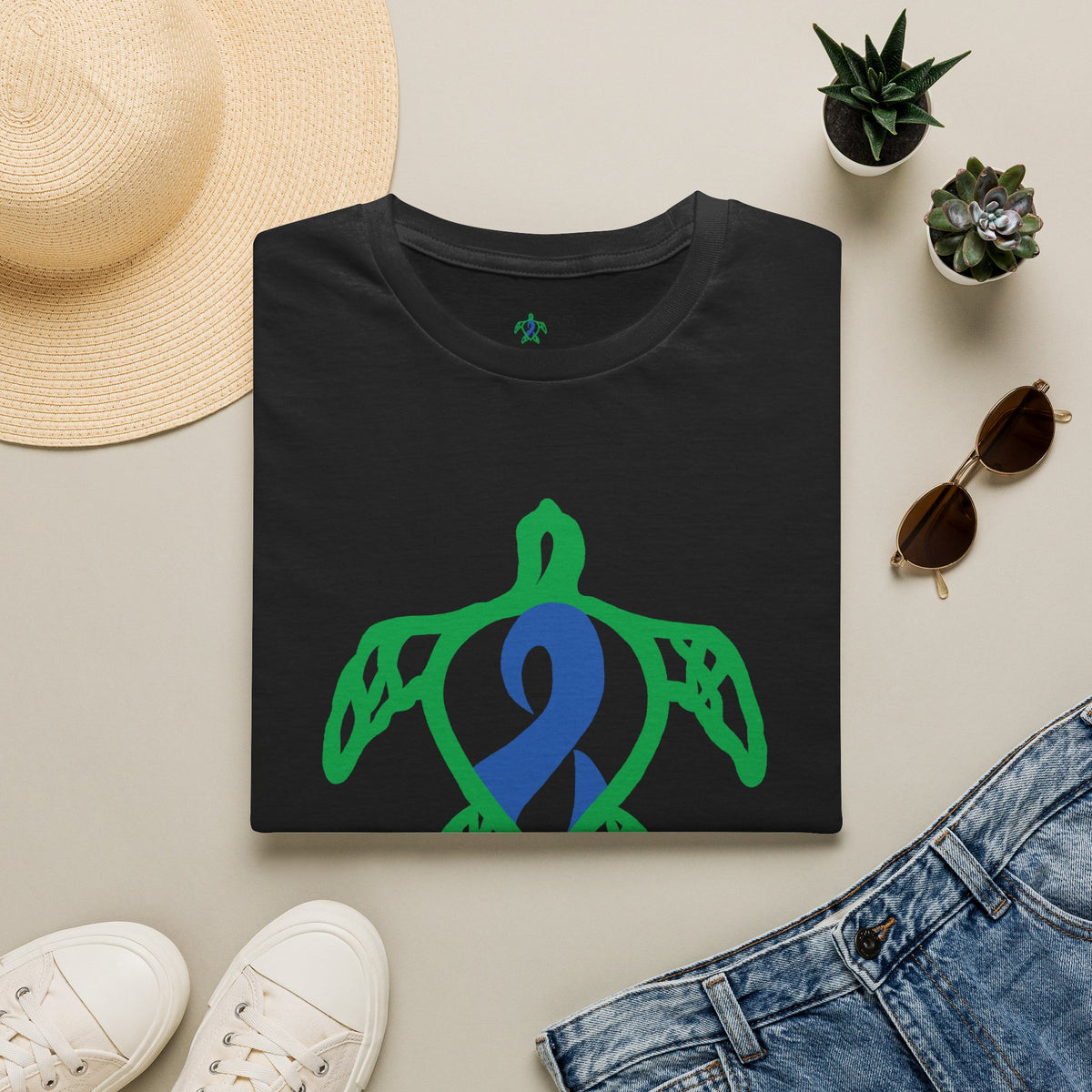 Unisex - Turtle On - Blue - Softstyle T-Shirt