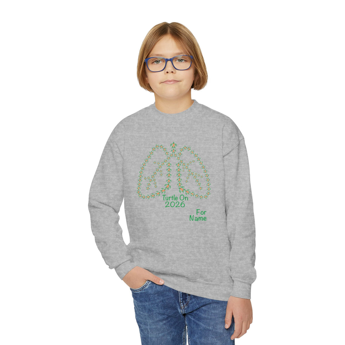 Personalized Youth Sweatshirt - 2026 Limited Edition - Orange - Crewneck