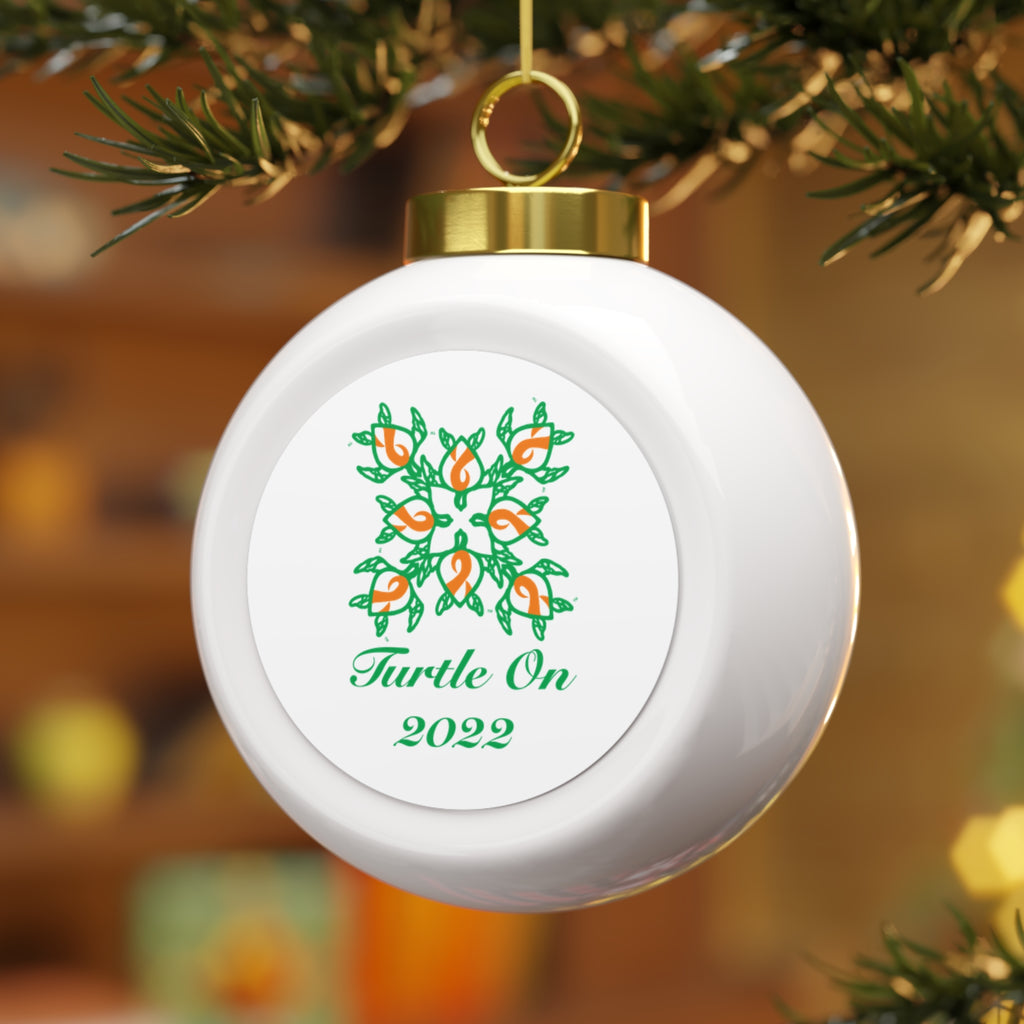 2022 Limited Edition - Christmas Ornament – Orange Ribbon - Holiday Ball