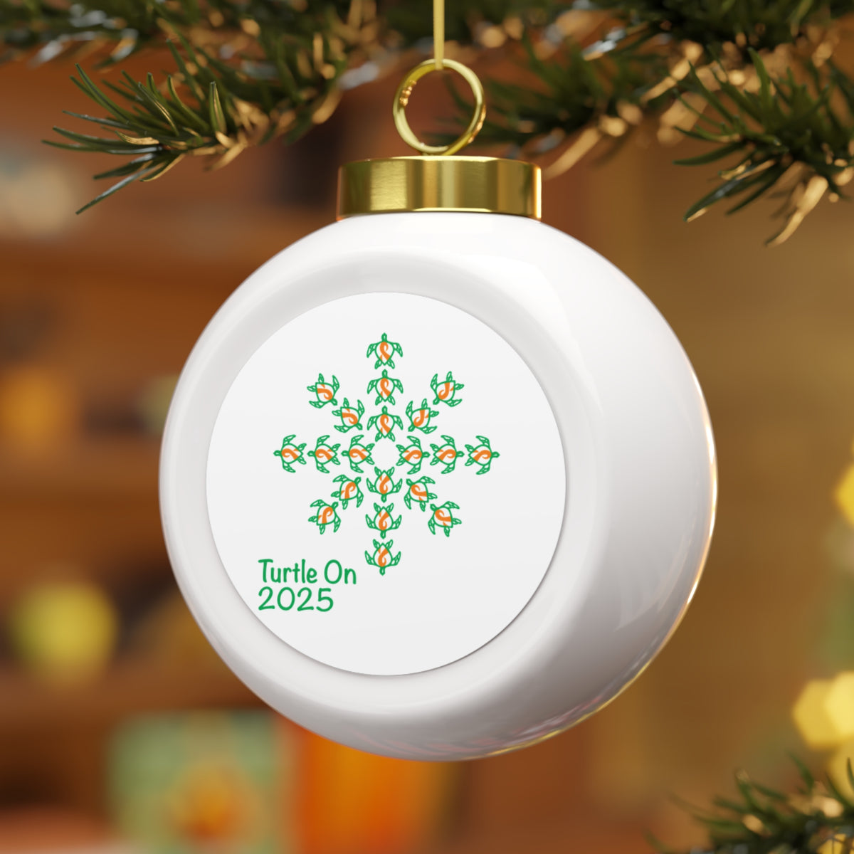 2025 Limited Edition - Christmas Ornament – Orange Ribbon - Holiday Ball