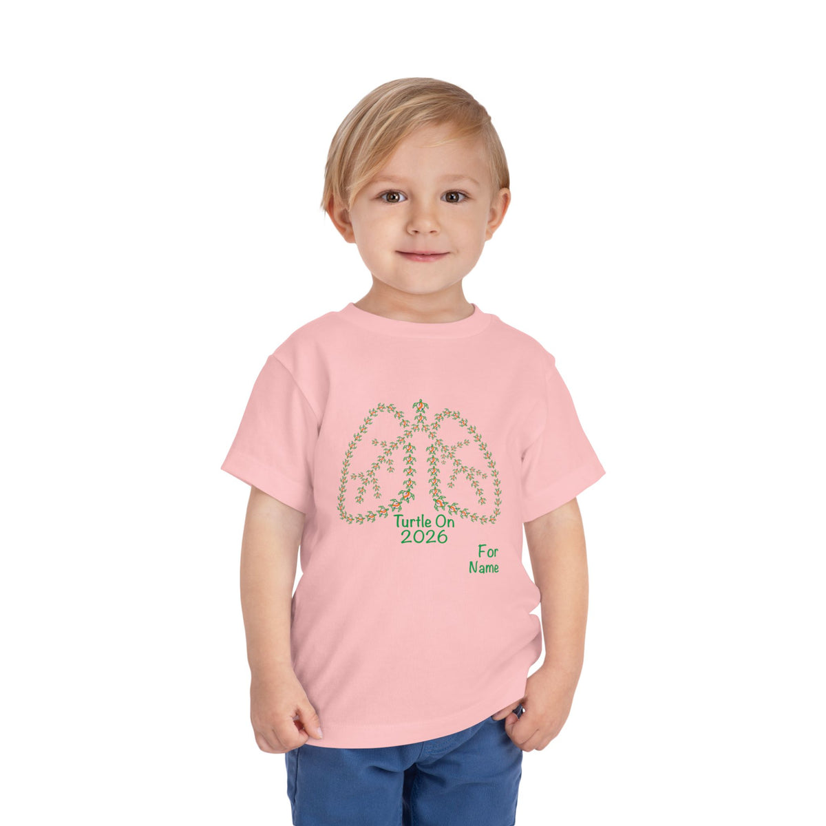 Personalized Toddler Tee - 2026 Limited Edition - Blue Orange Ribbon