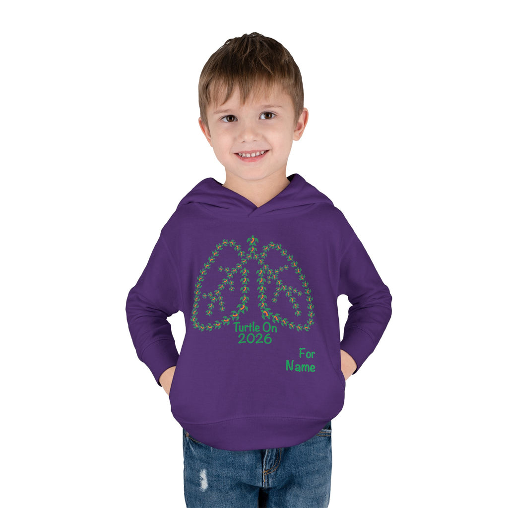 Personalized Toddler Hoodie - 2026 Limited Edition - Blue Orange Ribbon