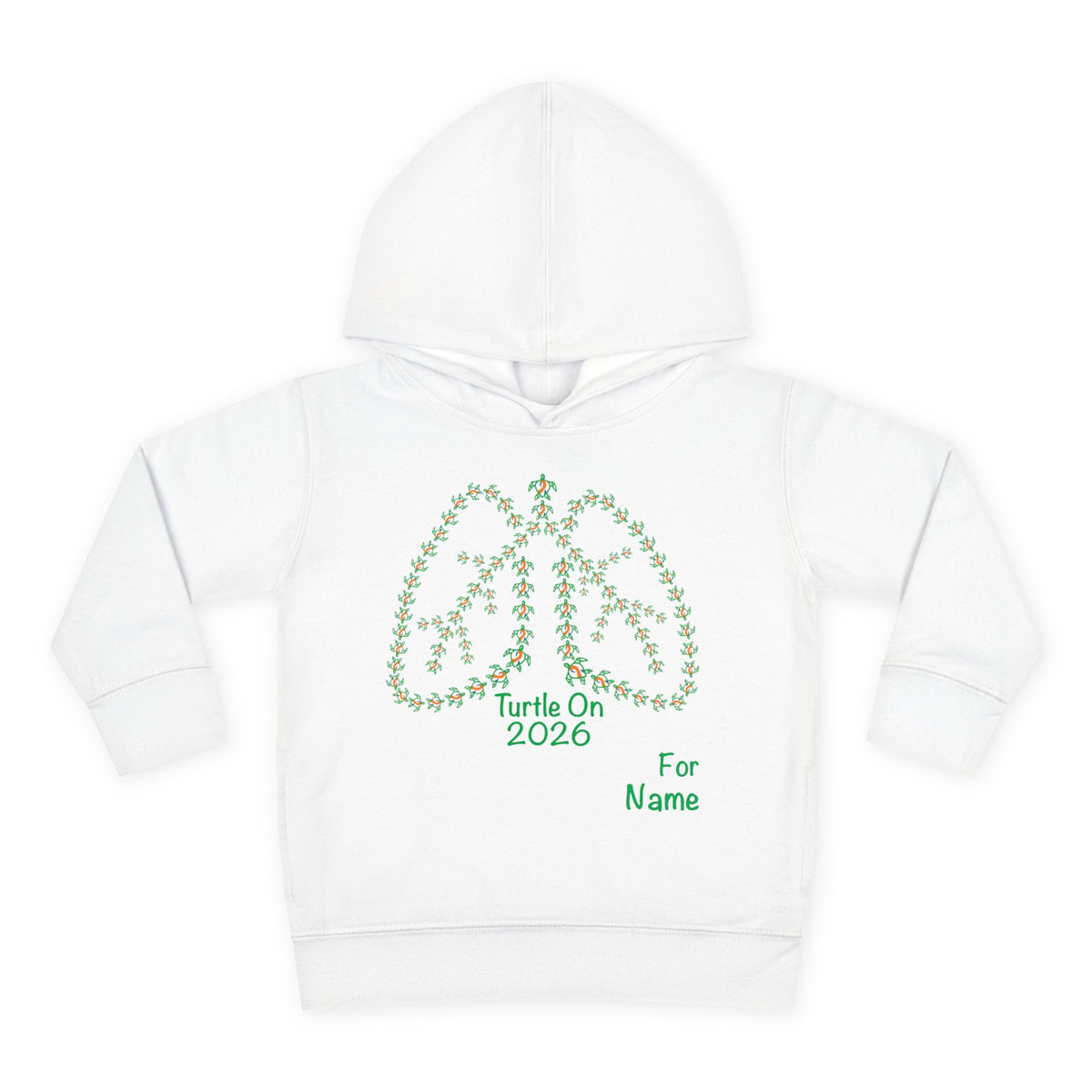 Personalized Toddler Hoodie - 2026 Limited Edition - Blue Orange Ribbon
