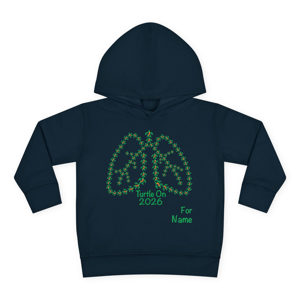 Personalized Toddler Hoodie - 2026 Limited Edition - Blue Orange Ribbon
