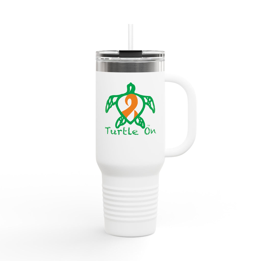 Travel Mug - Turtle On - Orange Ribbon - 40oz Insulated