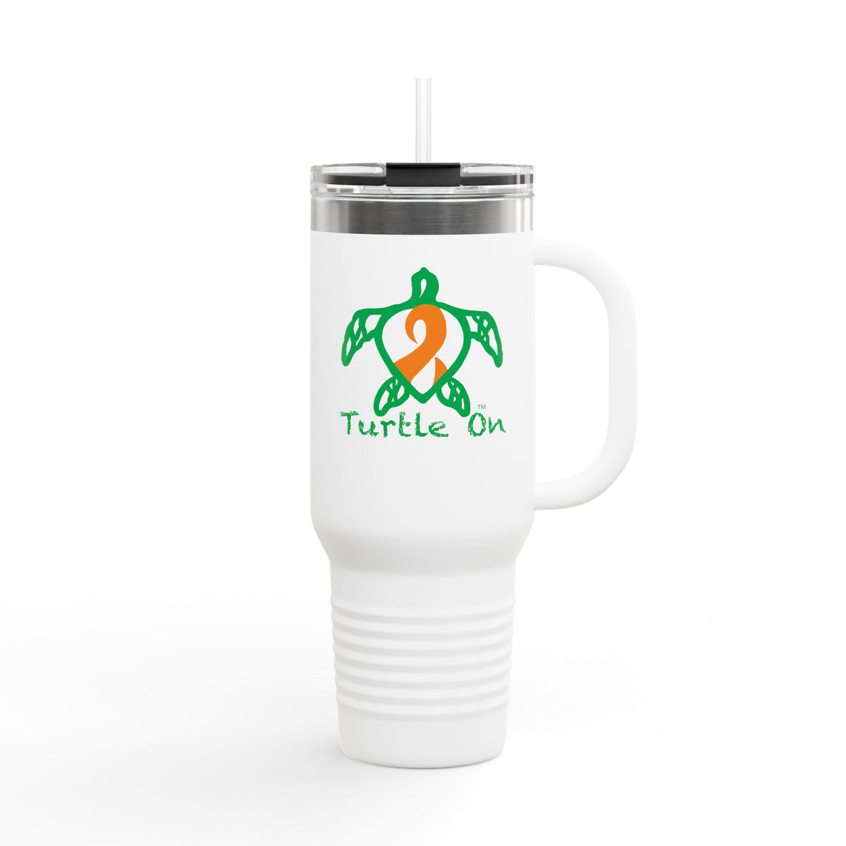 Travel Mug - Turtle On - Orange Ribbon - 40oz Insulated