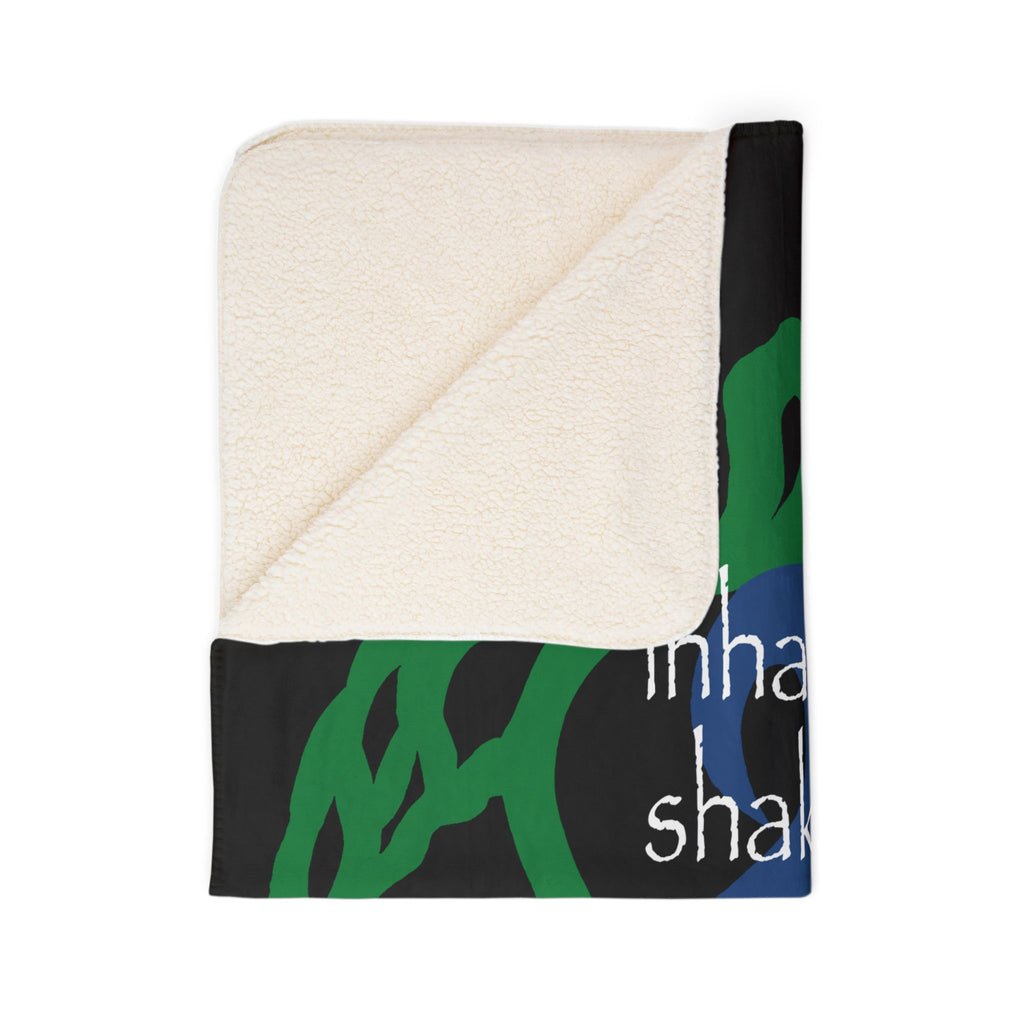 Sea Turtle Sherpa Blanket — “inhale. shake. cough. repeat.” Cozy Ocean Throw for Beach Lovers
