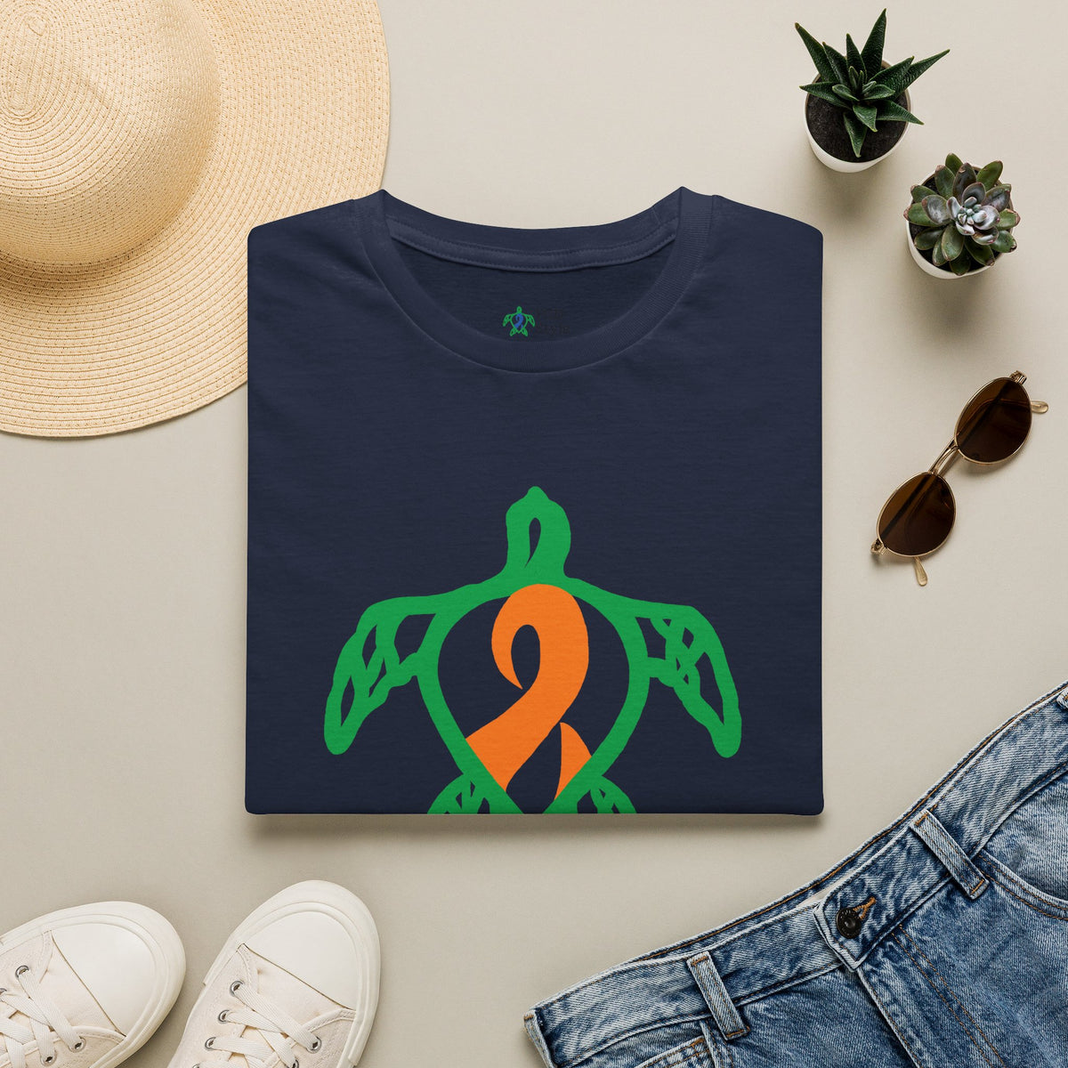 Unisex - Turtle On - Orange - Softstyle T-Shirt