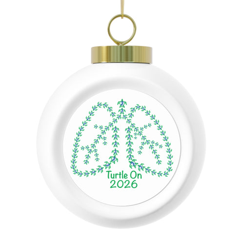 2026 Limited Edition - Christmas Ornament – Blue Ribbon - Poinsettia & Candle Holiday Ball