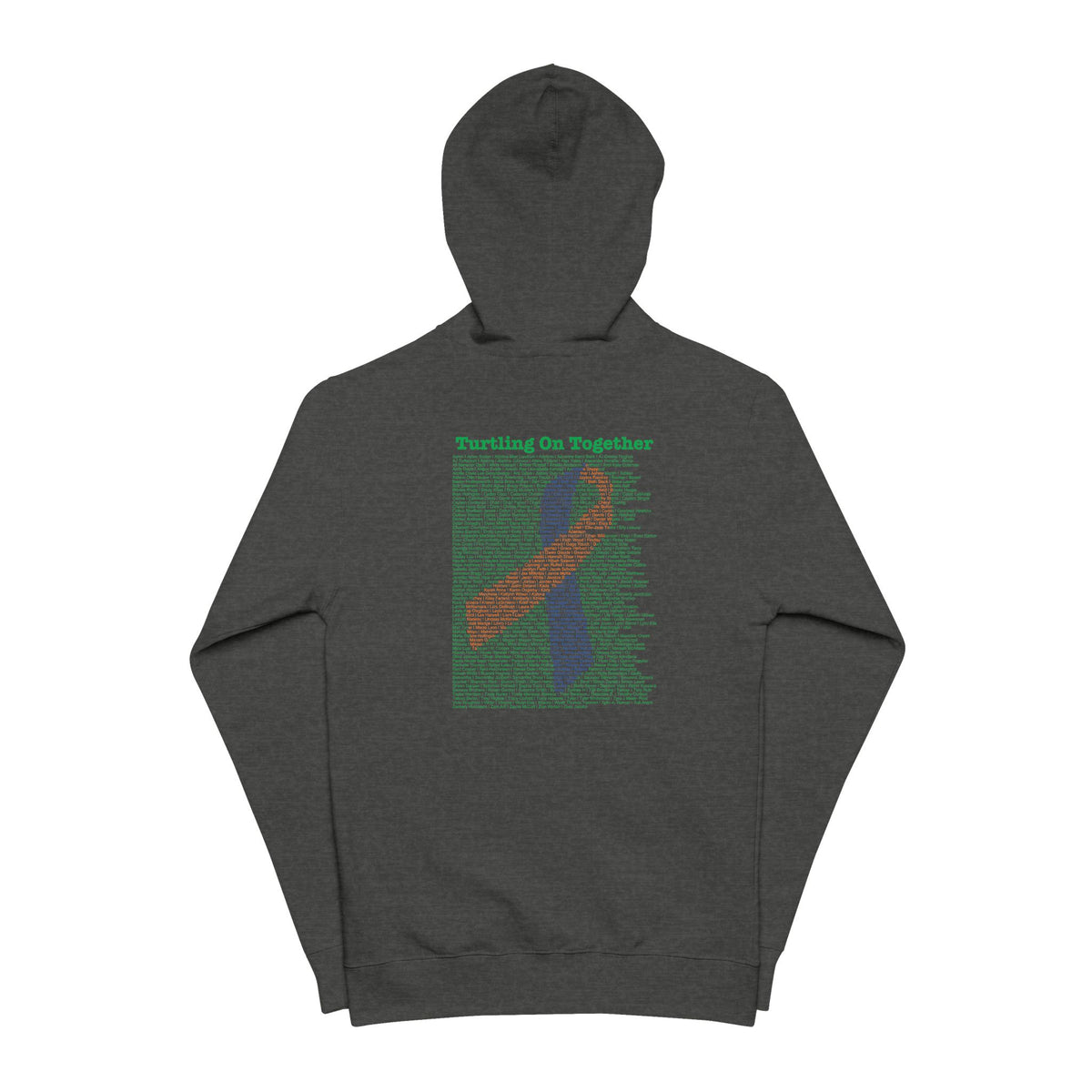 Personalized Unisex Zip-Up Hoodie - 2026 Limited Edition - Blue Orange Ribbon