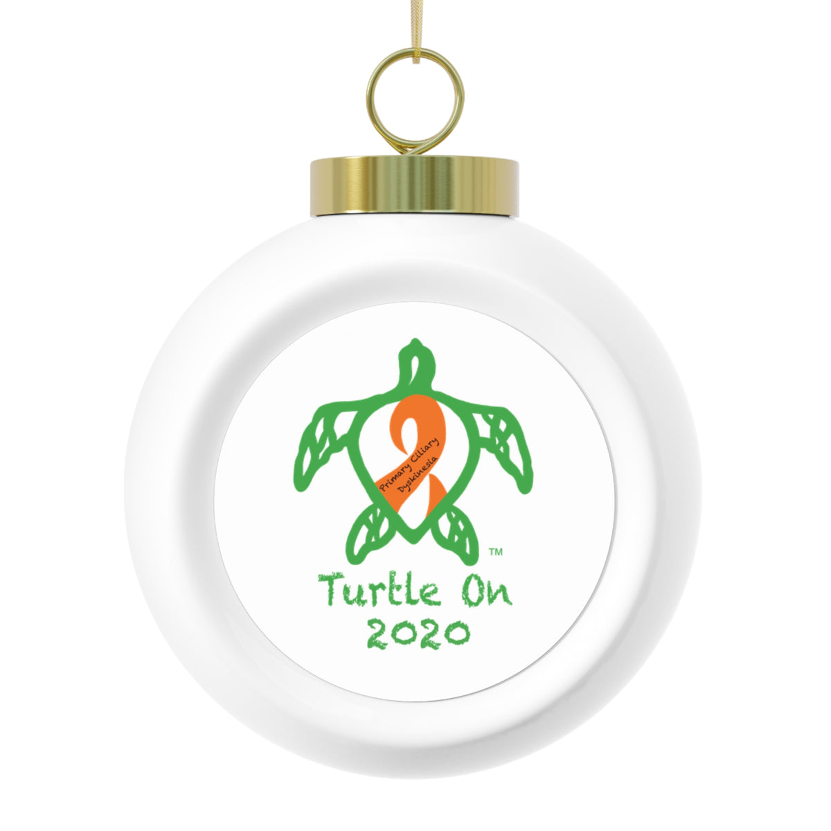 2020 Limited Edition - Christmas Ornament – Orange Ribbon - Holiday Ball