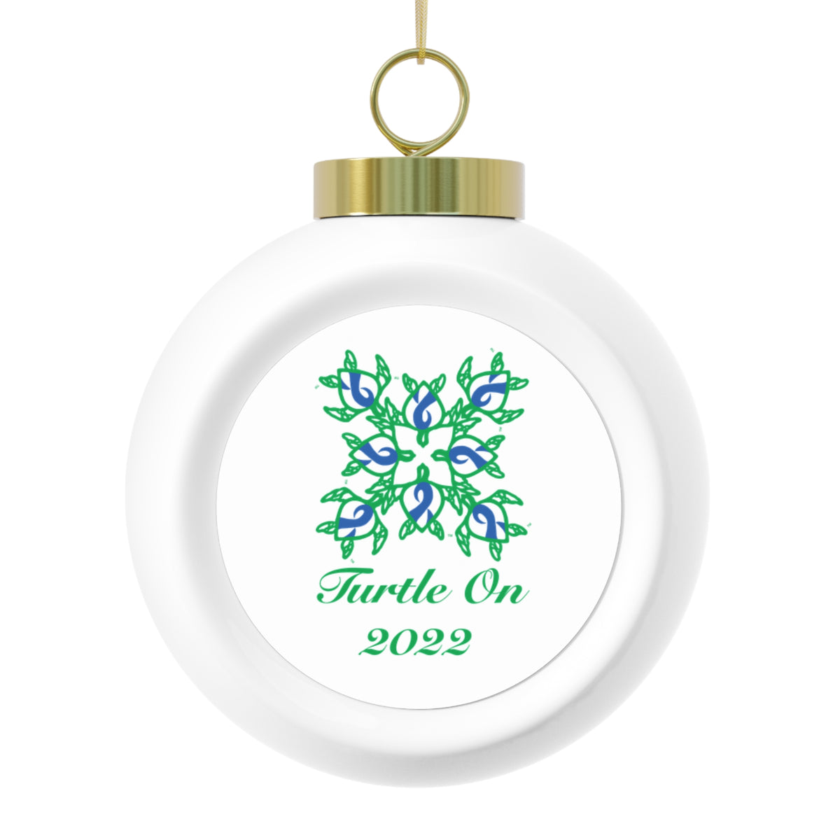 2022 Limited Edition - Christmas Ornament – Blue Ribbon - Poinsettia & Candle Holiday Ball