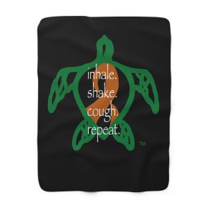 Turtle Rhythm - Orange - Sherpa Fleece Blanket