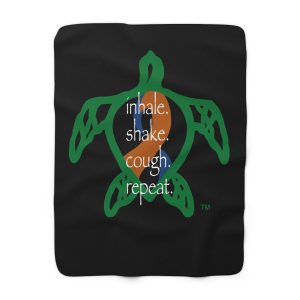 Turtle Rythem - Blue/Orange - Sherpa Fleece Blanket